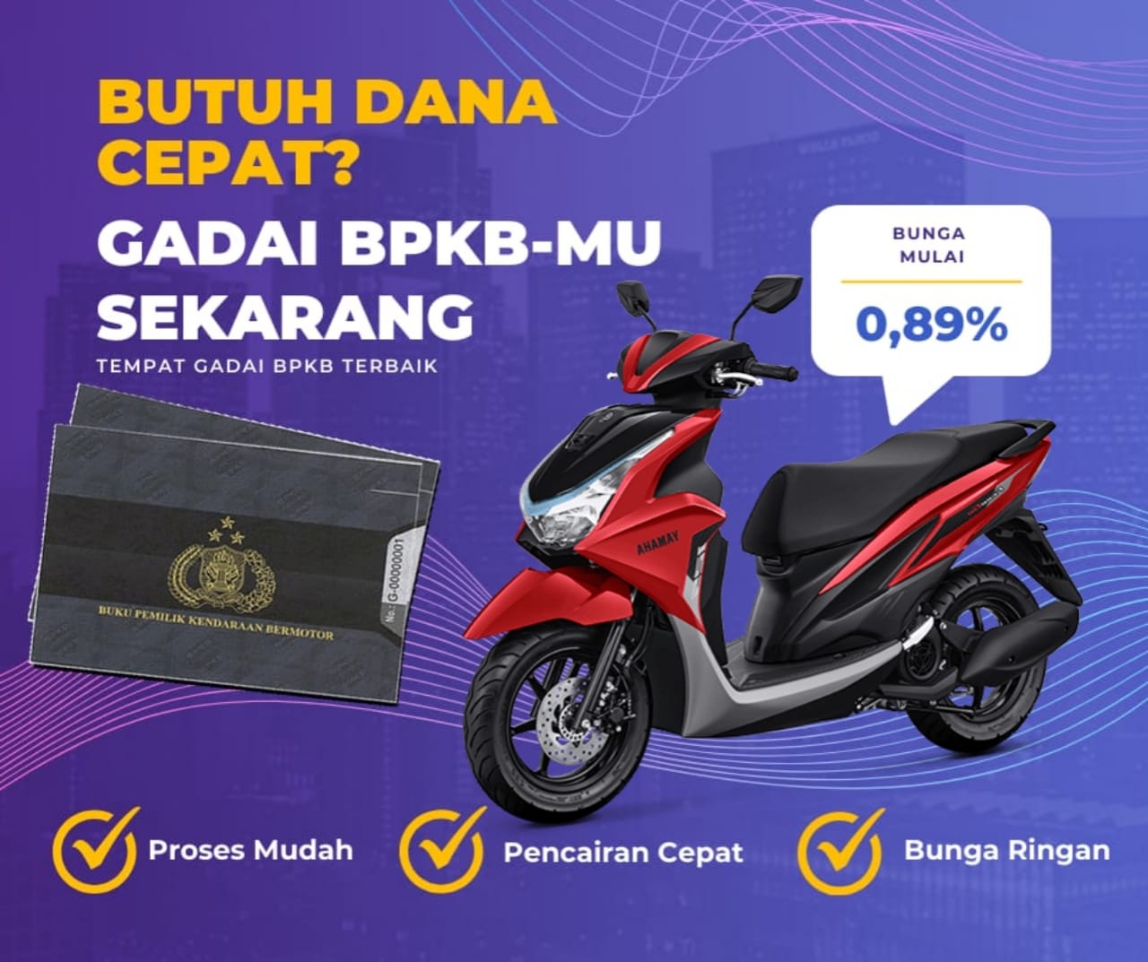 Pinjaman Dana Jaminan Bpkb Motor Yamaha Freego 125 Dapat Pinjaman Berapa? Seperti Ini Simulasinya